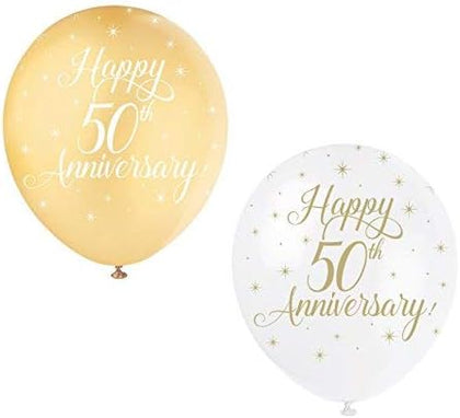 Pack of 5 Happy 50th Anniversary 12