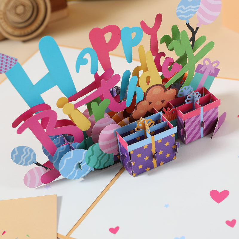 Milestone Magic Balloon Bliss Personalize 3D Pop Up Birthday Card
