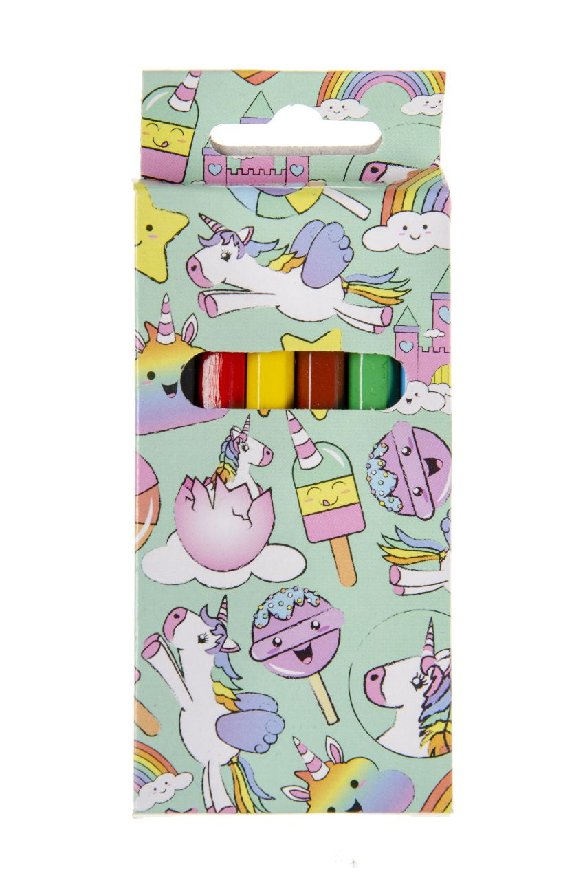 6 Pieces Unicorn Colored Pencils 9cm