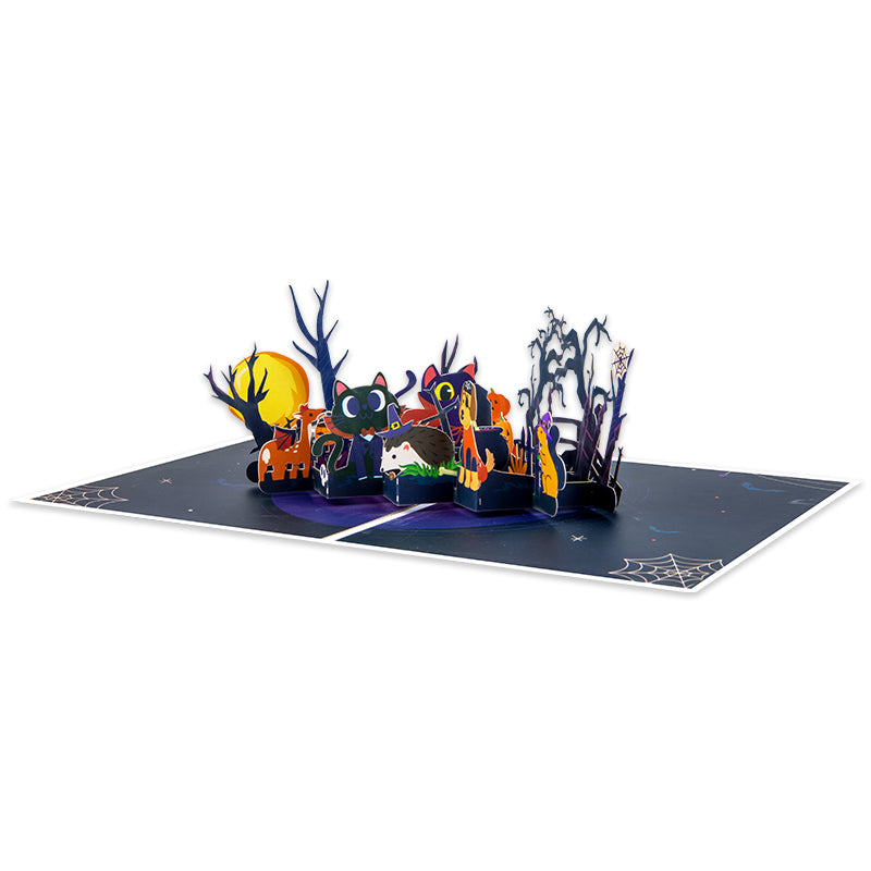 Spooky Squad Monster Animal 3D Pop Up Halloween Card