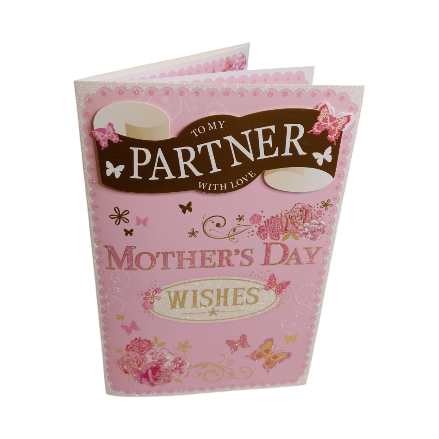 To My Partner Butterflies and Flowers Design Mother's Day Boxed Card