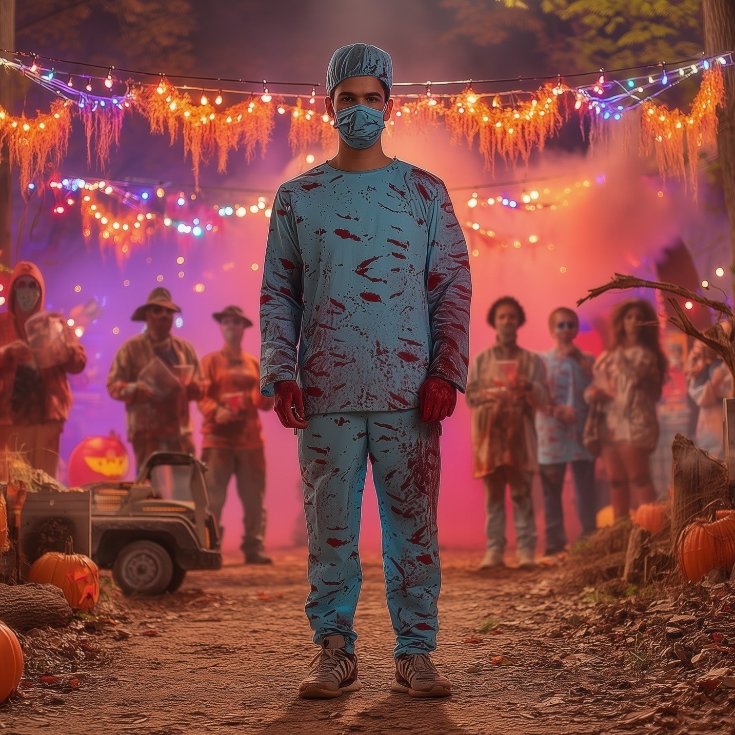 Adult Bloody Surgeon Fancy Dress Up Costume