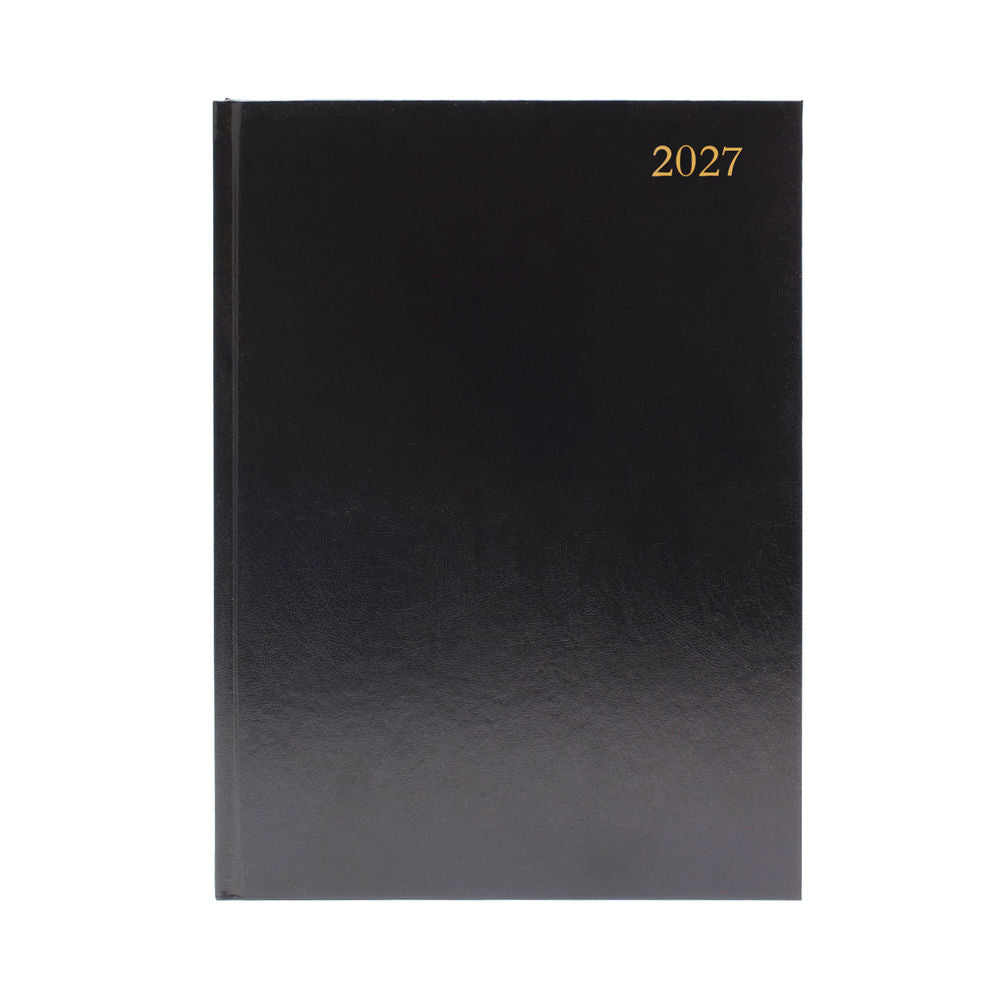 2027 A4 Day Per Page Appointments Black Desk Diary KFA41ABK27