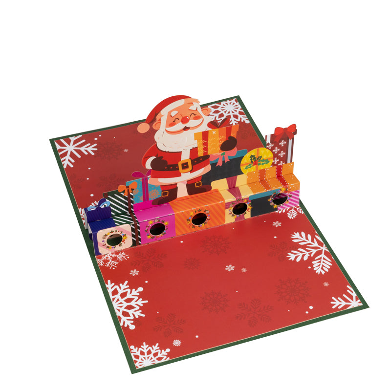 Merry Santa 3D Pop Up Christmas Money Gift Card