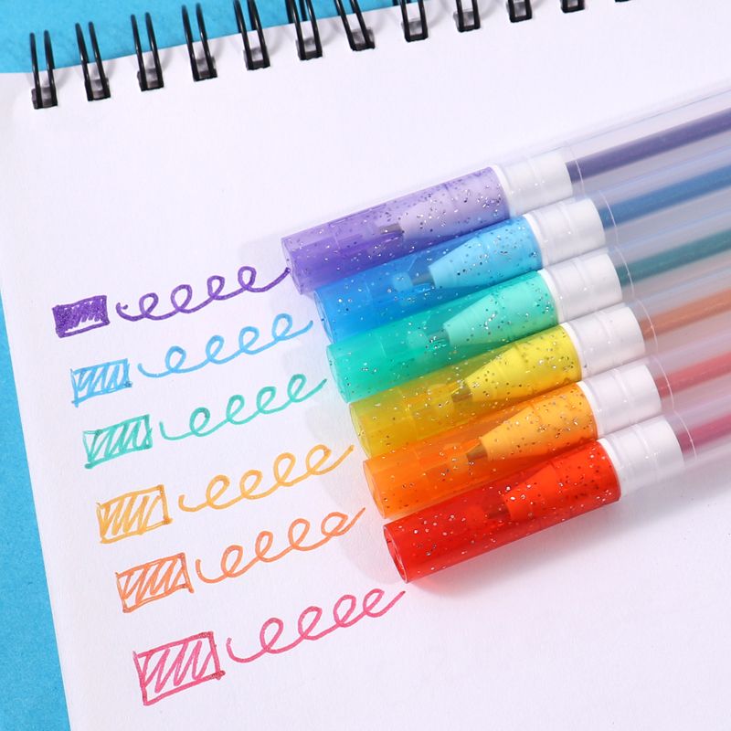 Pack of 24 Assorted Metal Pastel Glitter Neon Gel Ink Pens