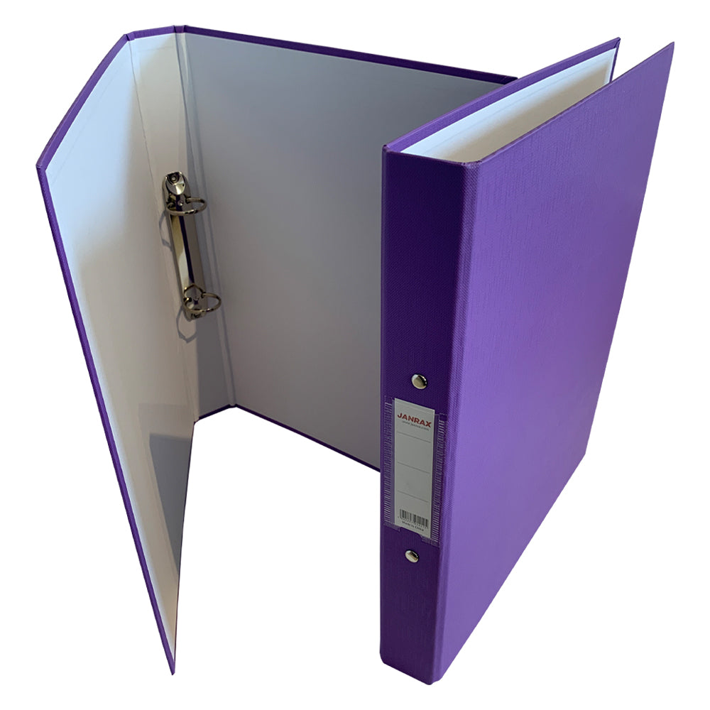 Pack of 20 A4 Purple Paper Over Board Ring Binders by Janrax