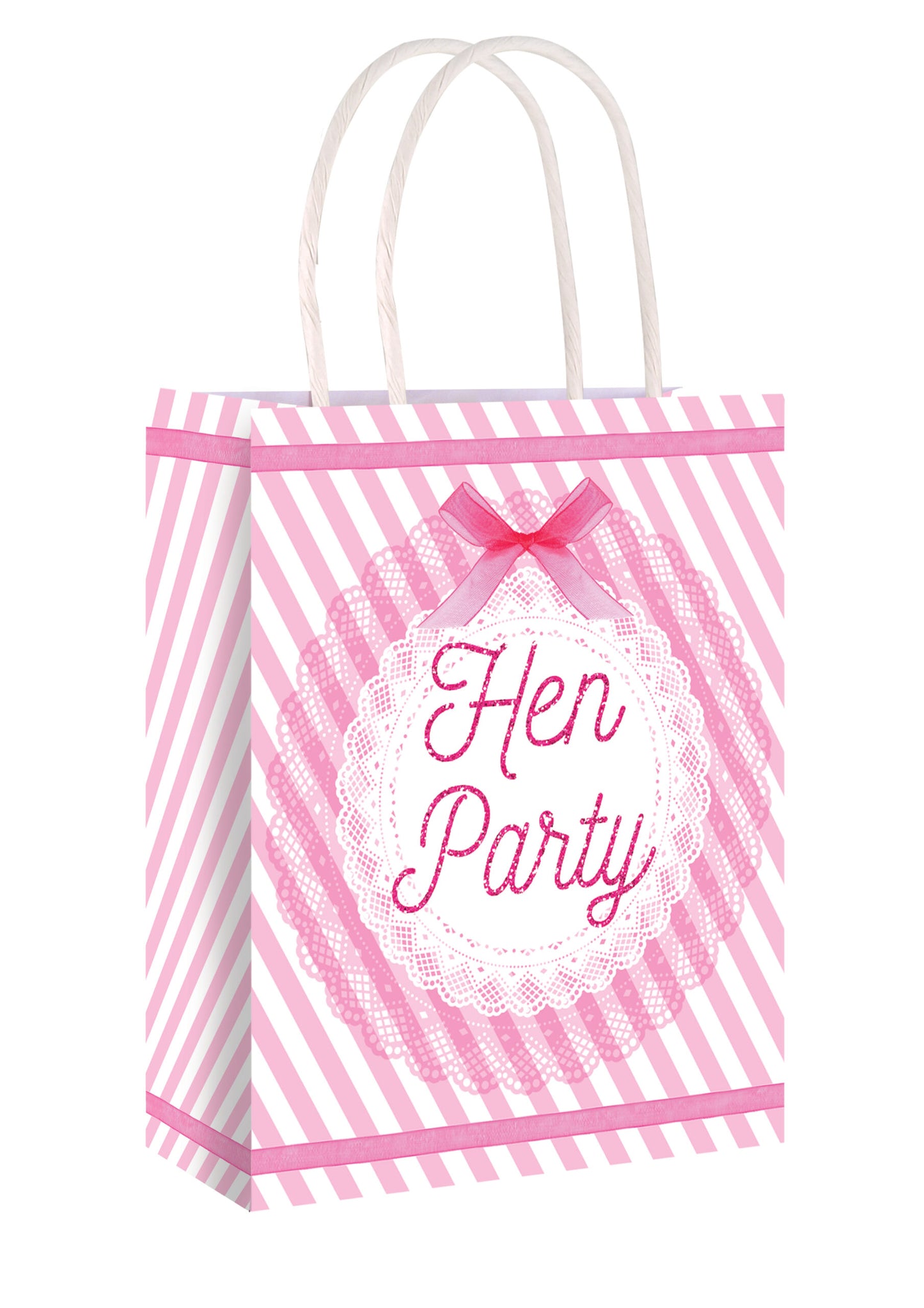 Hen Party Vintage Scroll Design Paper Bag With Handles