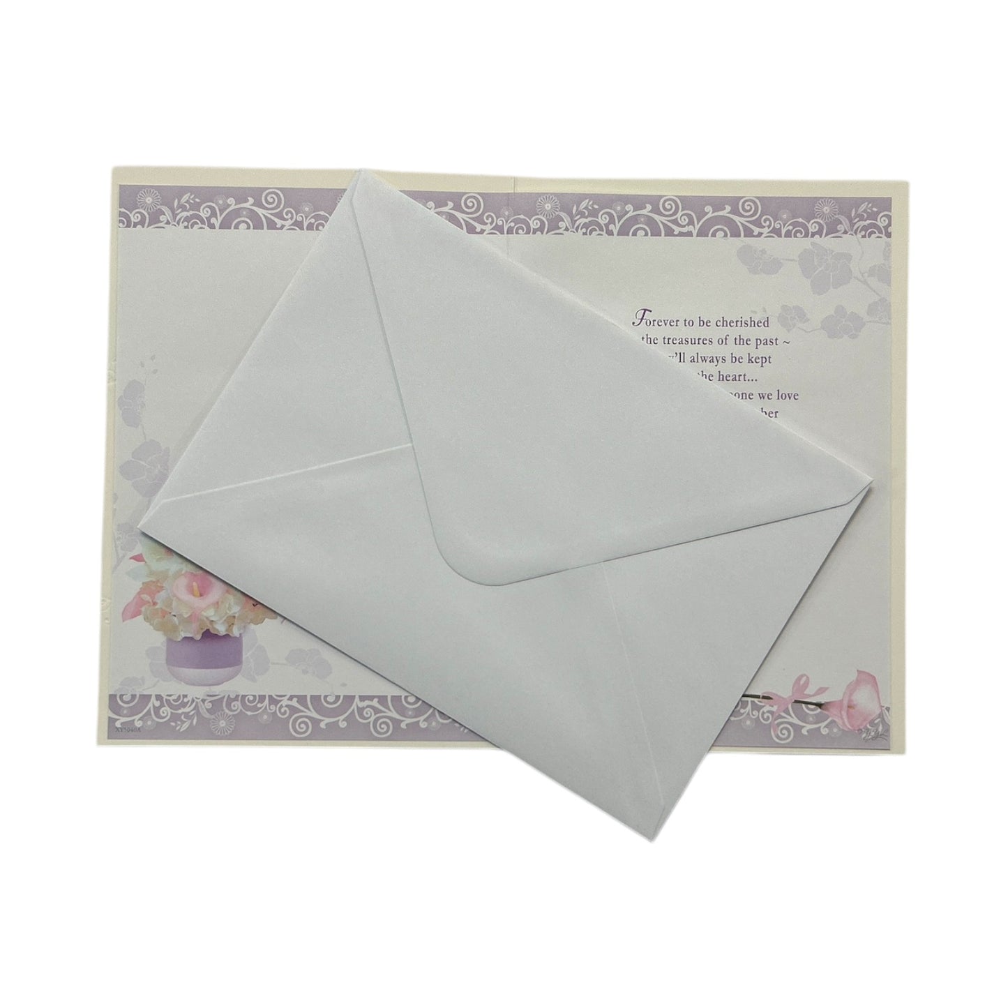 With Sympathy On Loss of Your Daughter Silver Foiled Card