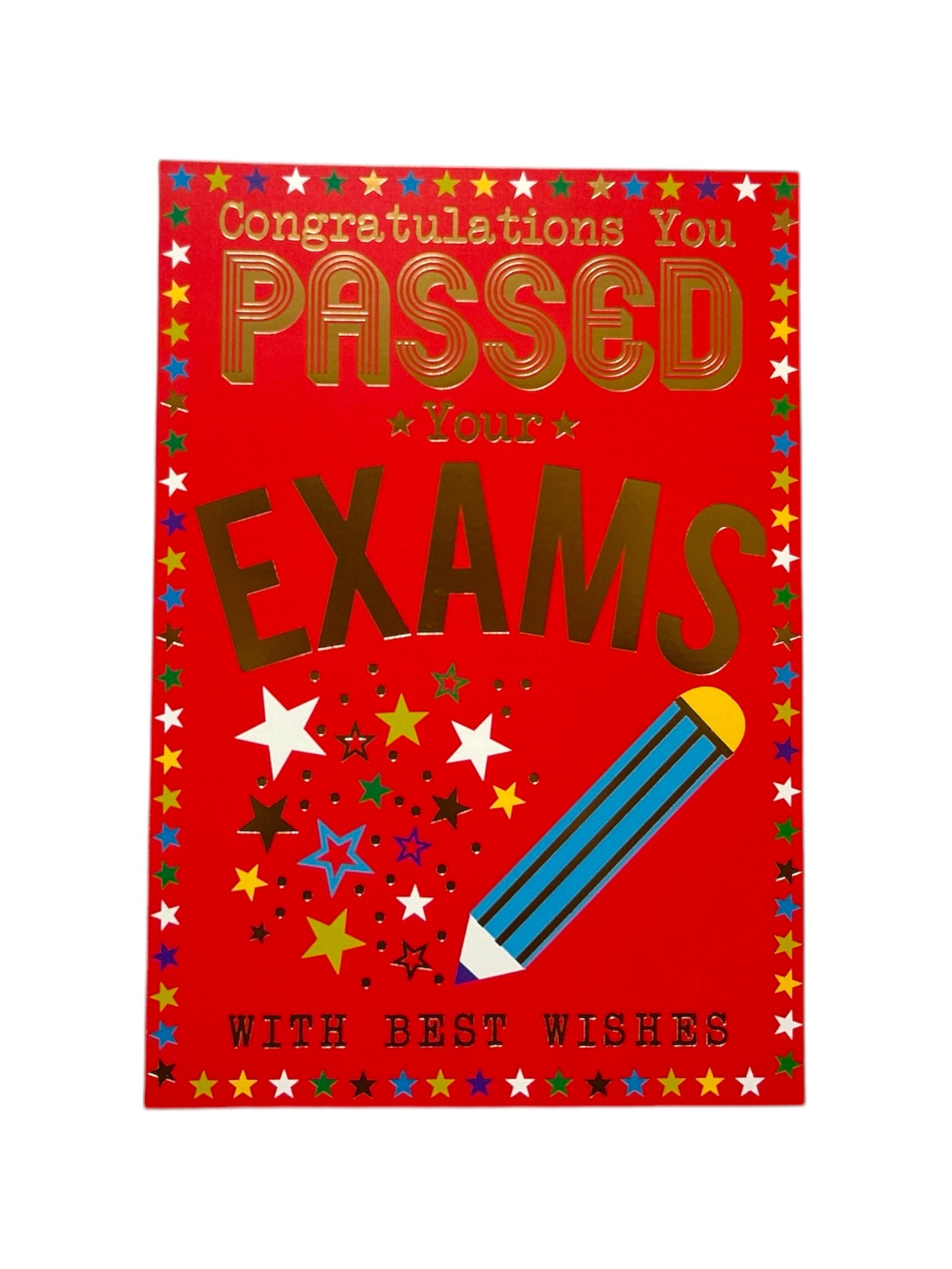 You Passed Your Exam Multi Stars Design Congratulations Card