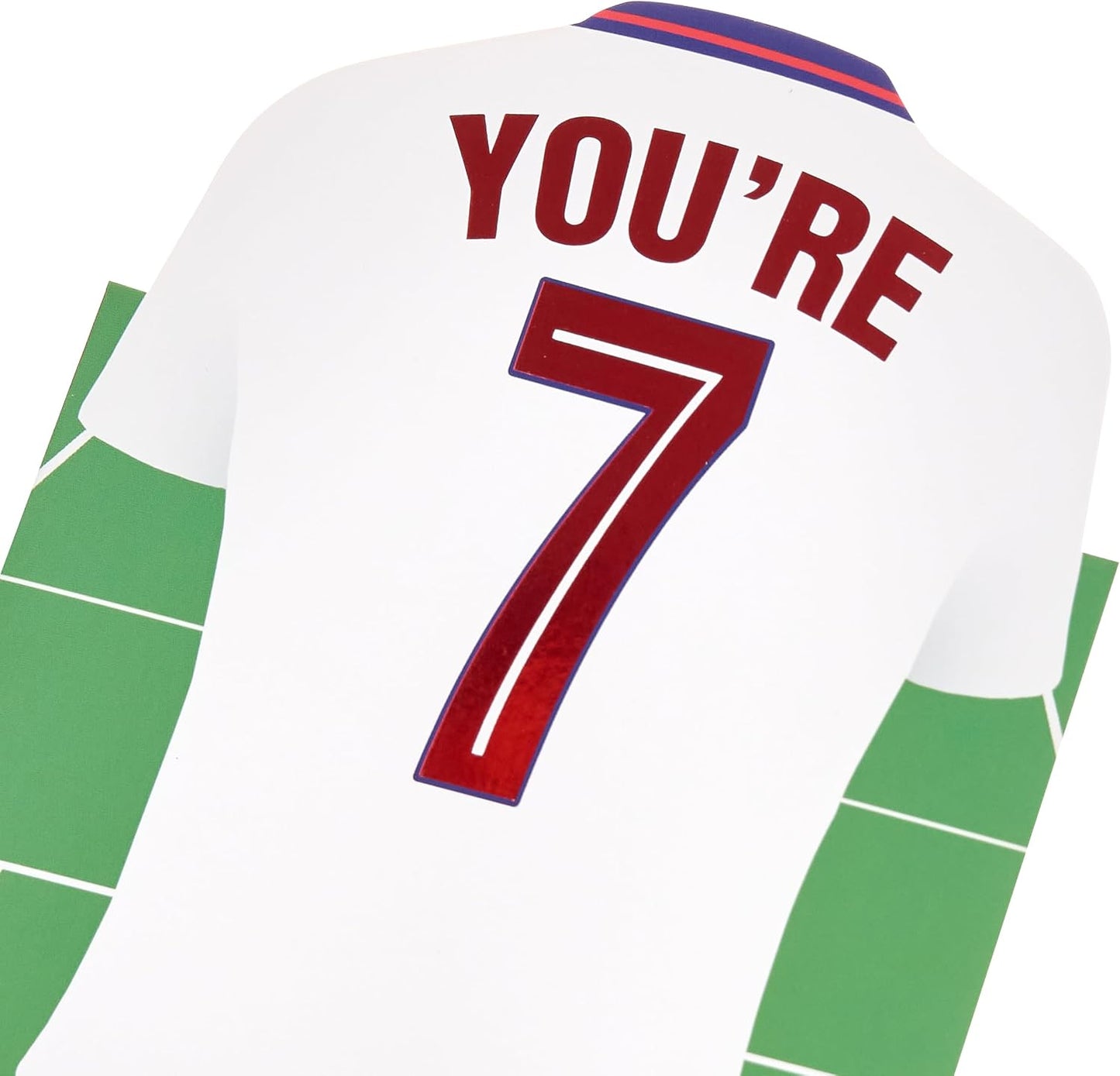 Football Shirt Design 7th Birthday Card