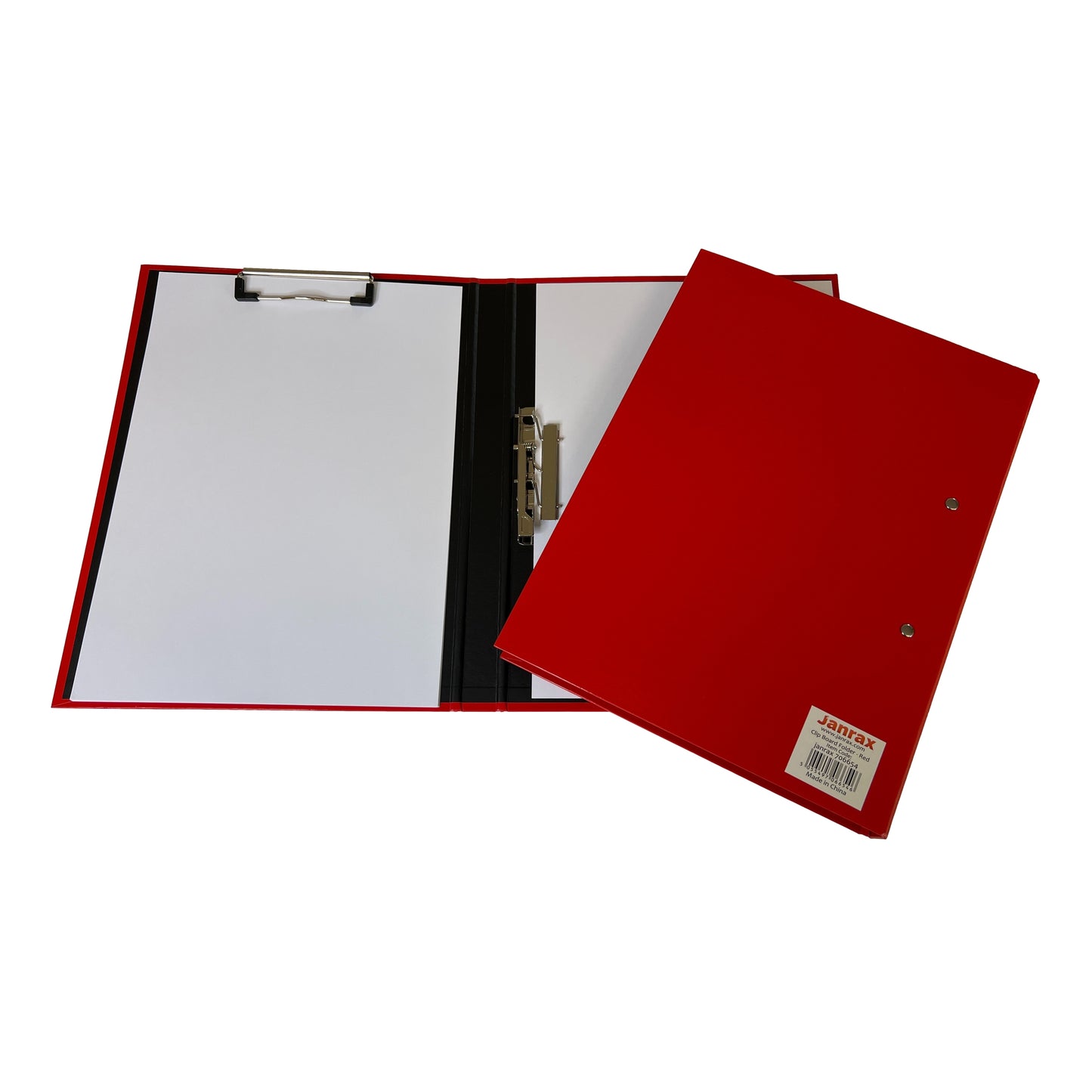 Pack of 10 Red A4 Clipboard Document Clamp File Folders