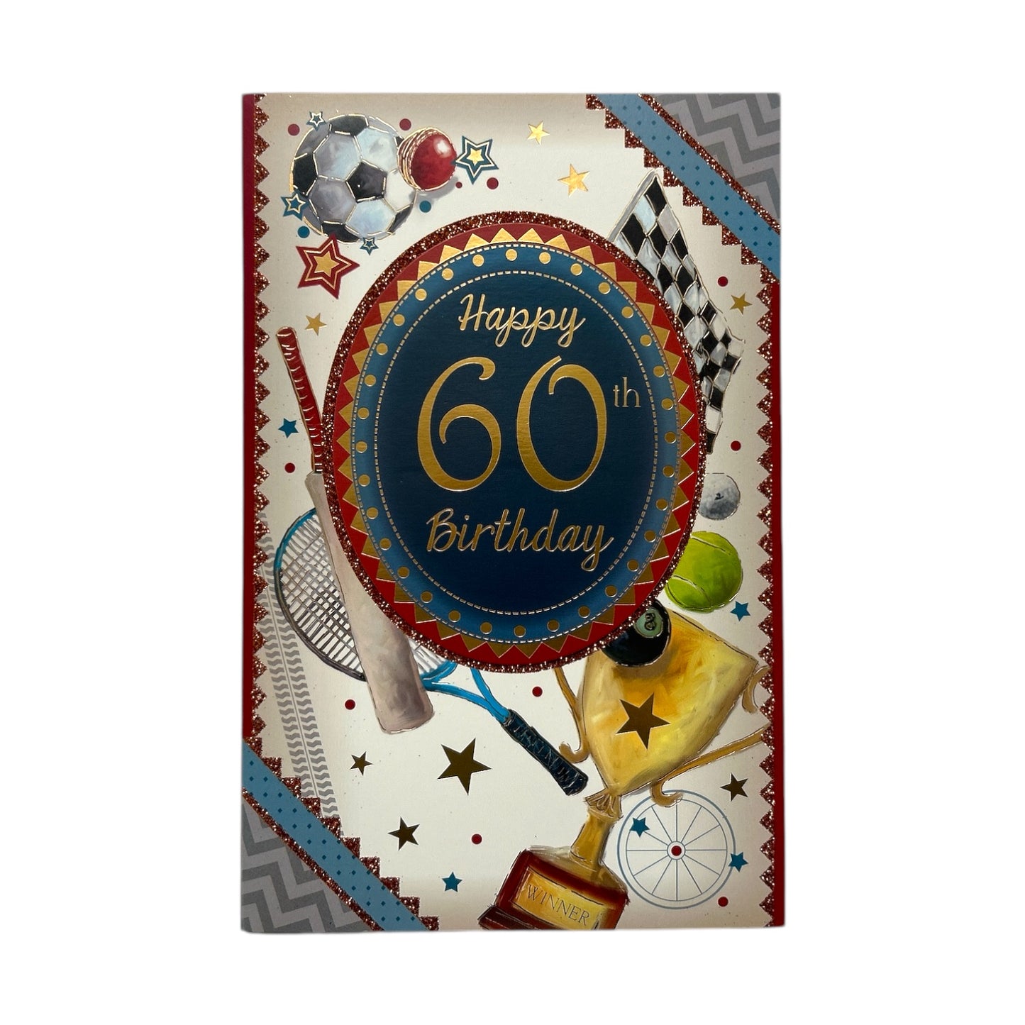 Age 60 Male Sports Themed Design Birthday Card