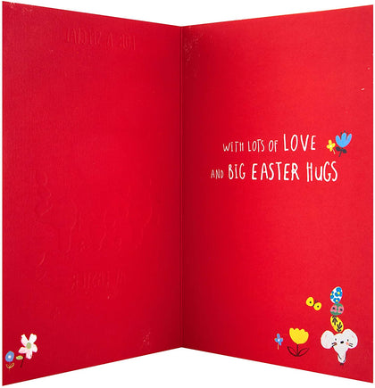 For a Special Little Girl Cute Embossed Design Easter Card