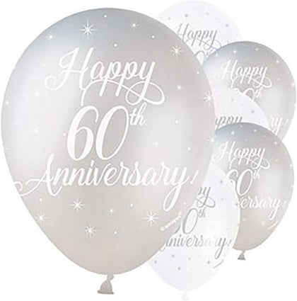 Pack of 5 Happy 60th Anniversary 12