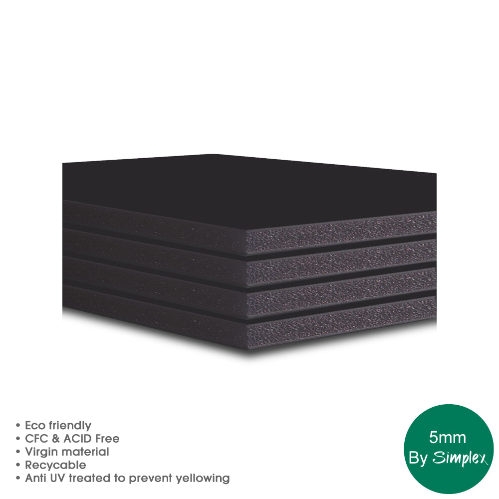 Pack of 10 A2 5mm Black Foam Boards with Core