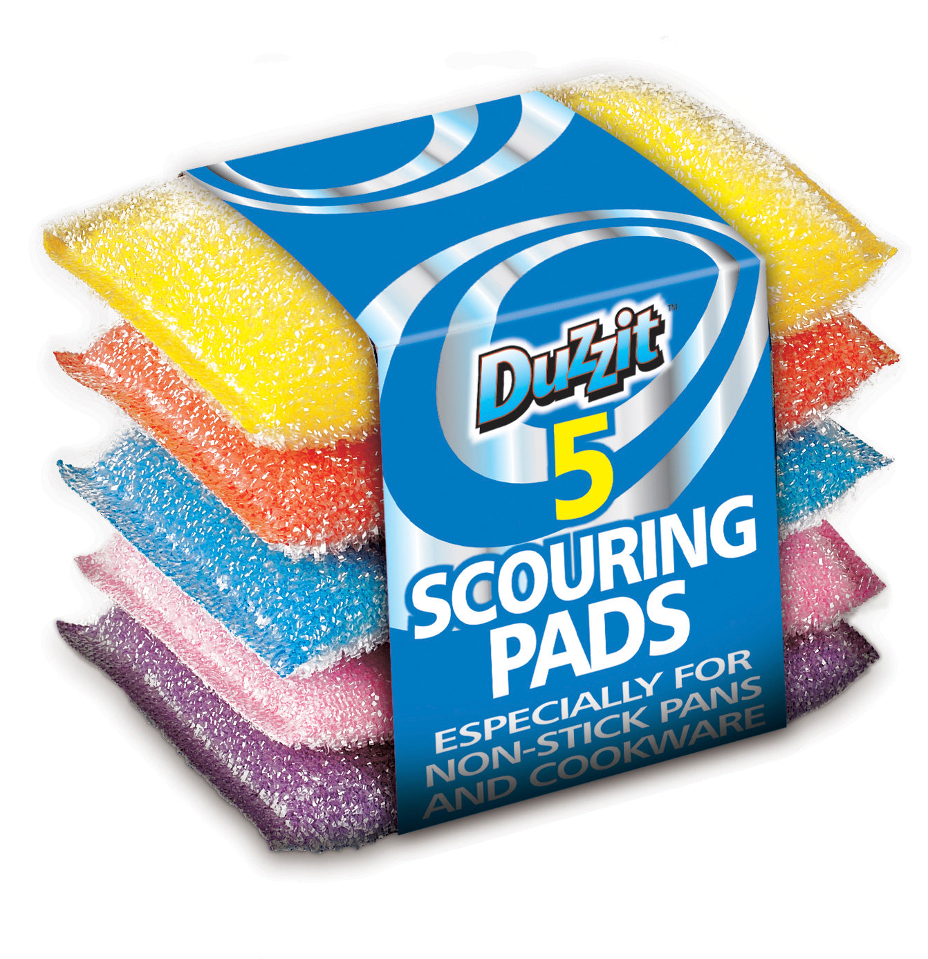 Pack of 5 Coloured Scouring Pads