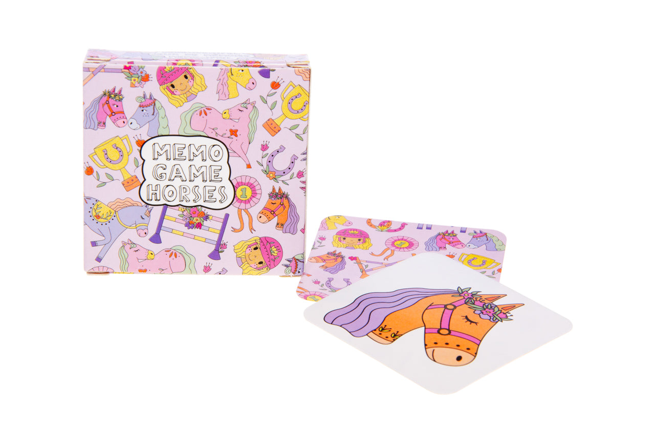 Pack of 12 Horses Mini Memory Games 28 Cards