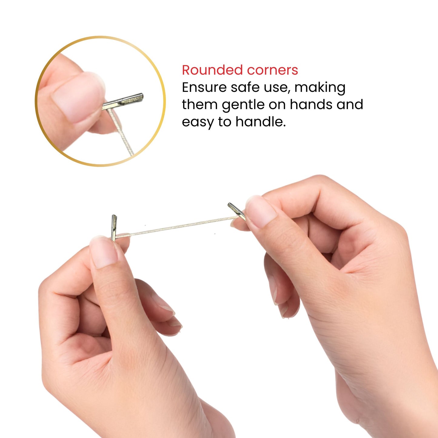 Pack of 100 Elastic White 140mm Metal End Treasury Tags