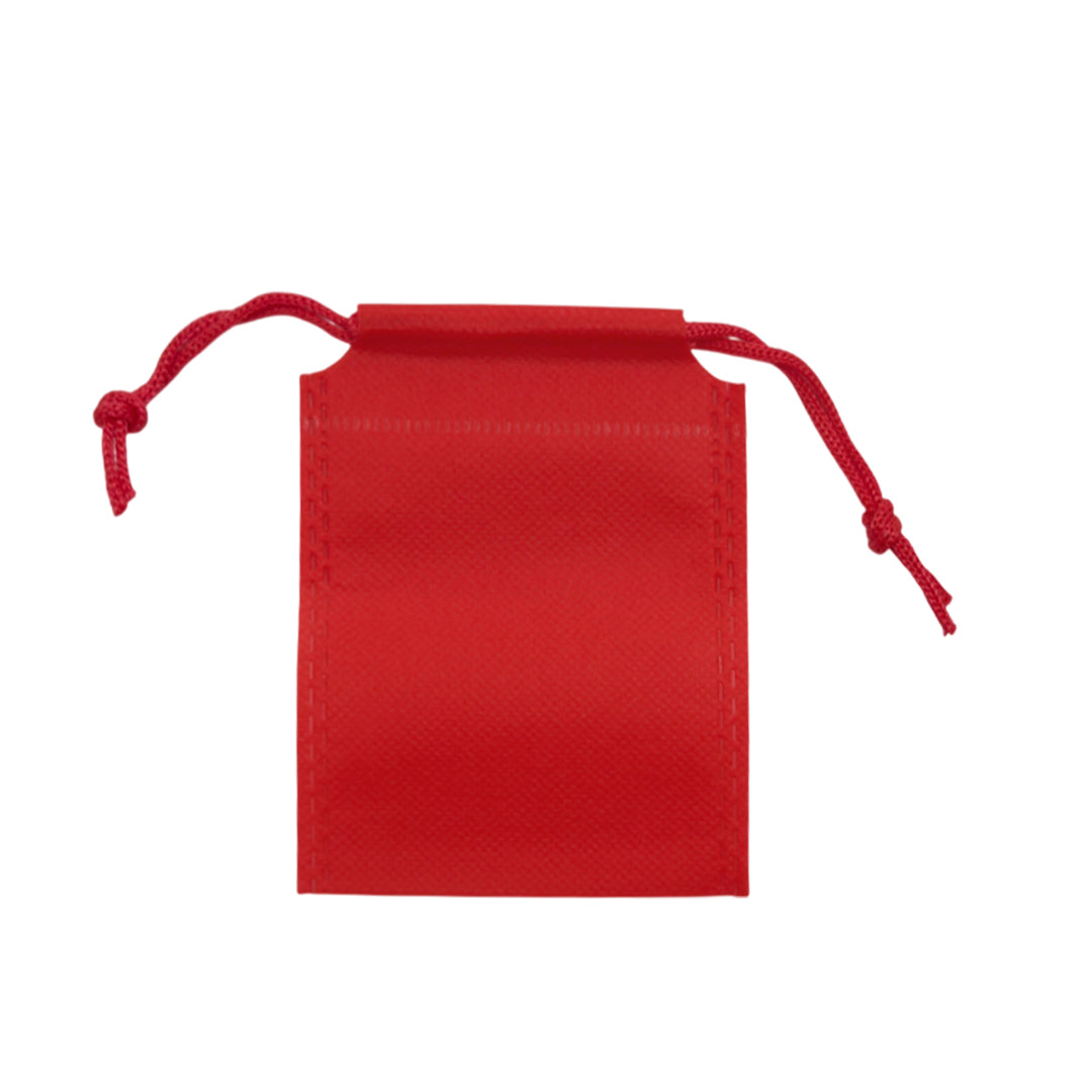 Pack of 25 Red Coloured 12x9cm Non-Woven Drawstring Bags