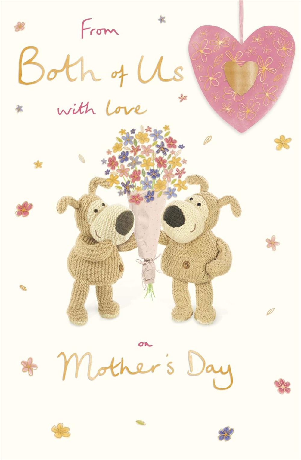Boofles With Bouquet From Both Of Us Mother's Day Card