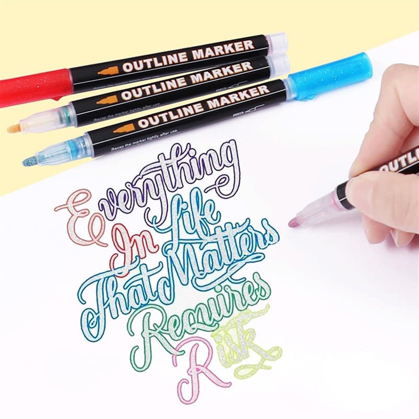 Pack of 12 Colors Art Drawing Outline Fineliner Marker pens