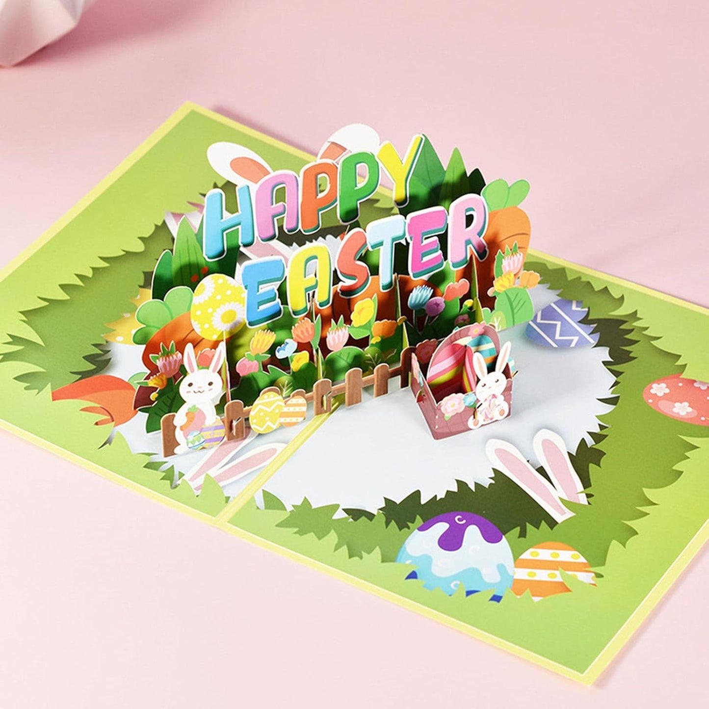 Springtime HAPPY EASTER 3D Pop Up Greeting Card