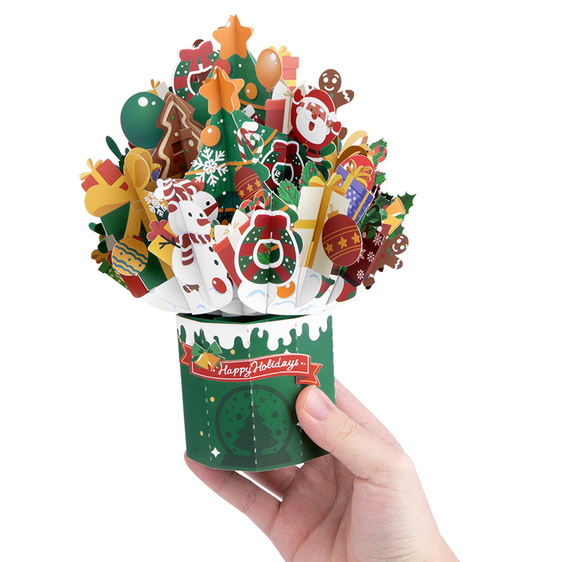 Holiday Magic Xmas Cheer 3D Pop Up Christmas Card
