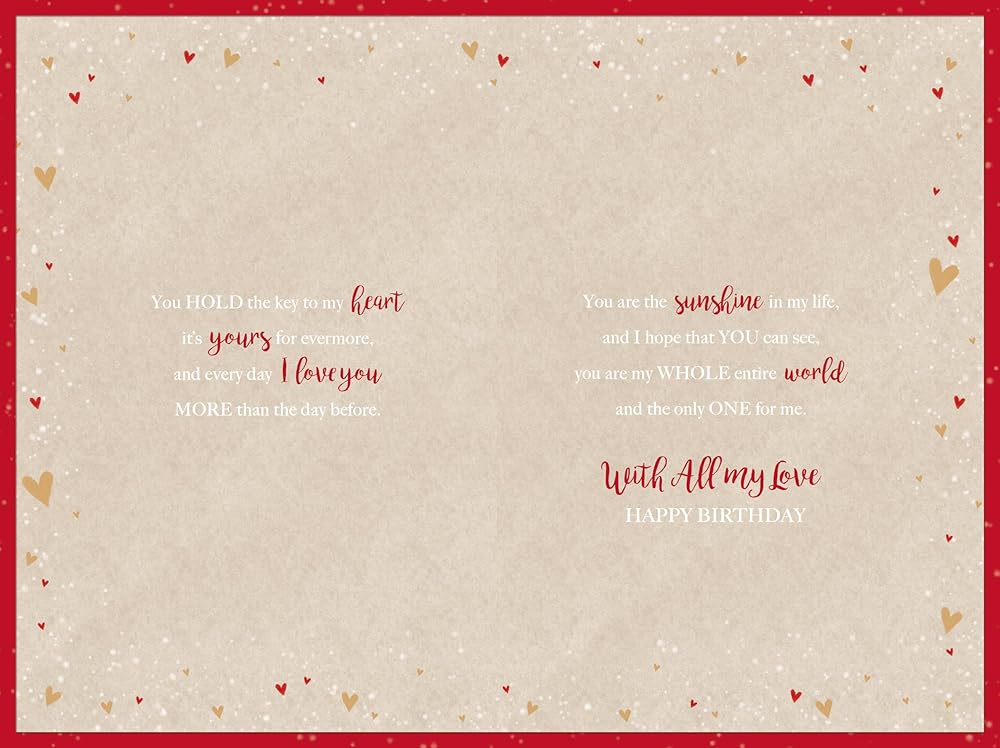 Gold Heart Design Special Person In My Life Birthday Card