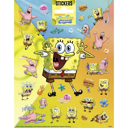 SpongeBob SquarePants and Friends Sticker Sheet Party Bag Filler/Favors