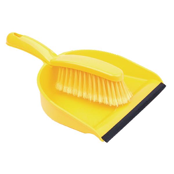 Yellow Dustpan and Brush Set