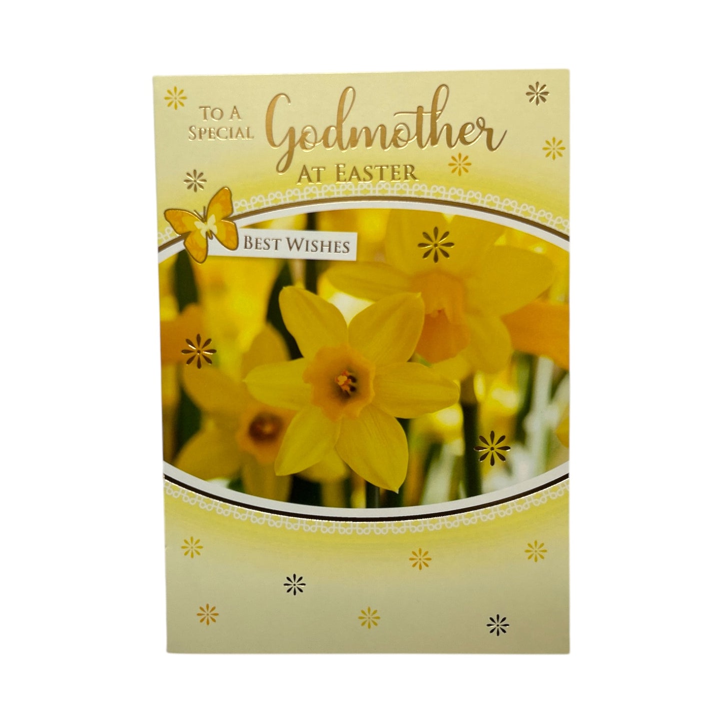 To A Special Godmother Yellow Daffodil Flowers Design Easter Card