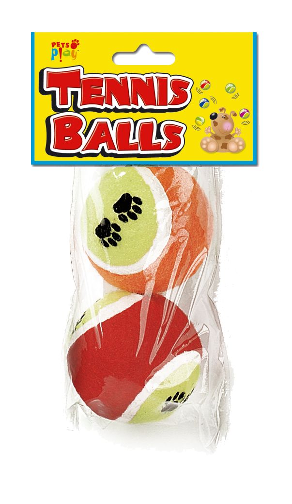 Pack of 2 Pets Play Tennis Balls