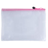 Pack of 12 A4 Pink PVC Mesh Zip Bags