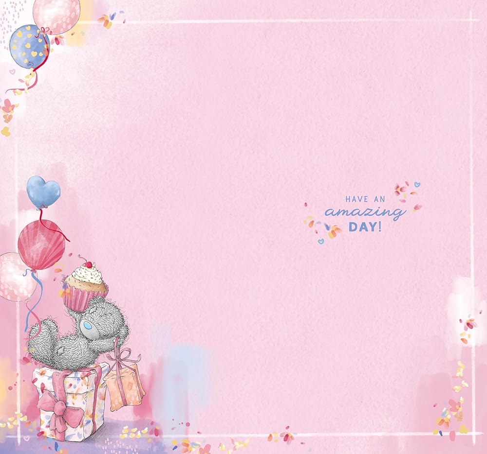 Bear With Three Gifts Birthday Card