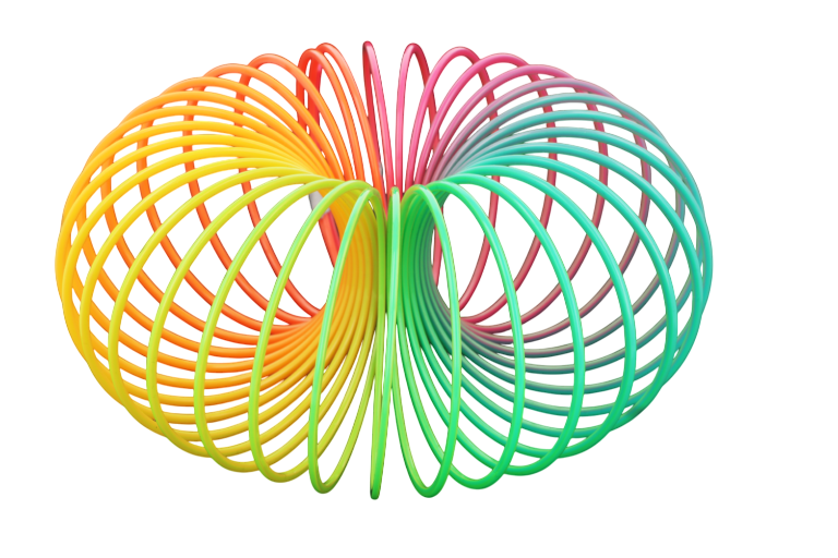 Rainbow Colour Magic Slinky Spring 7.5cm