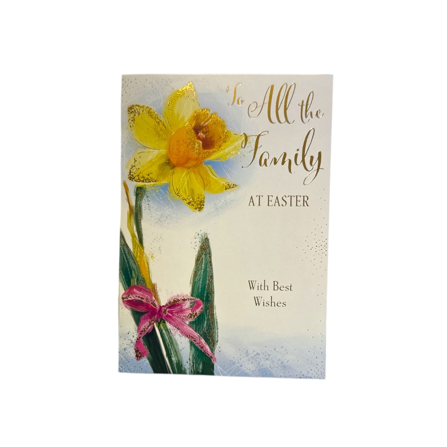To All The Family Beautiful Yellow Flower Design Easter Card
