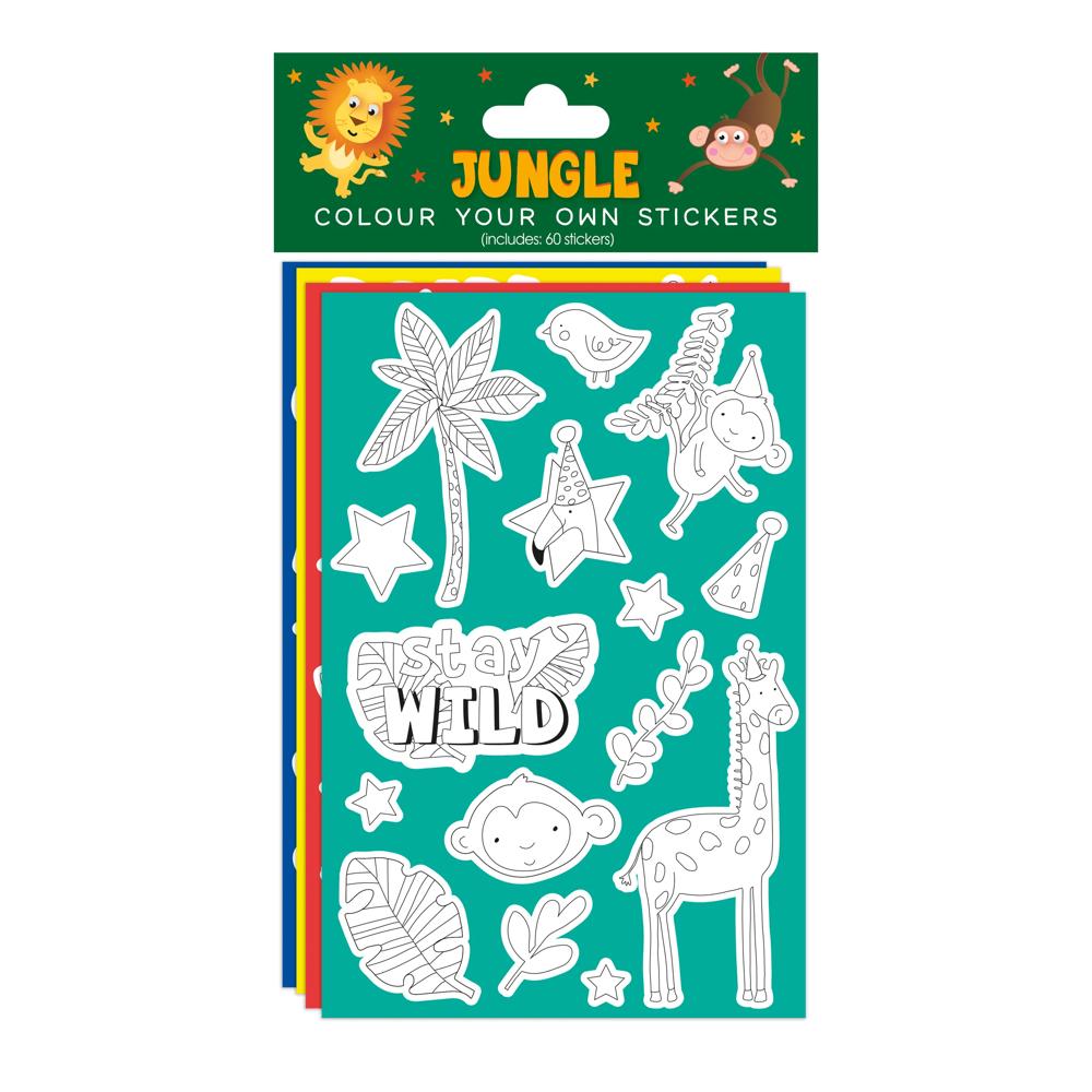 Jungle Colour Your Own Stickers