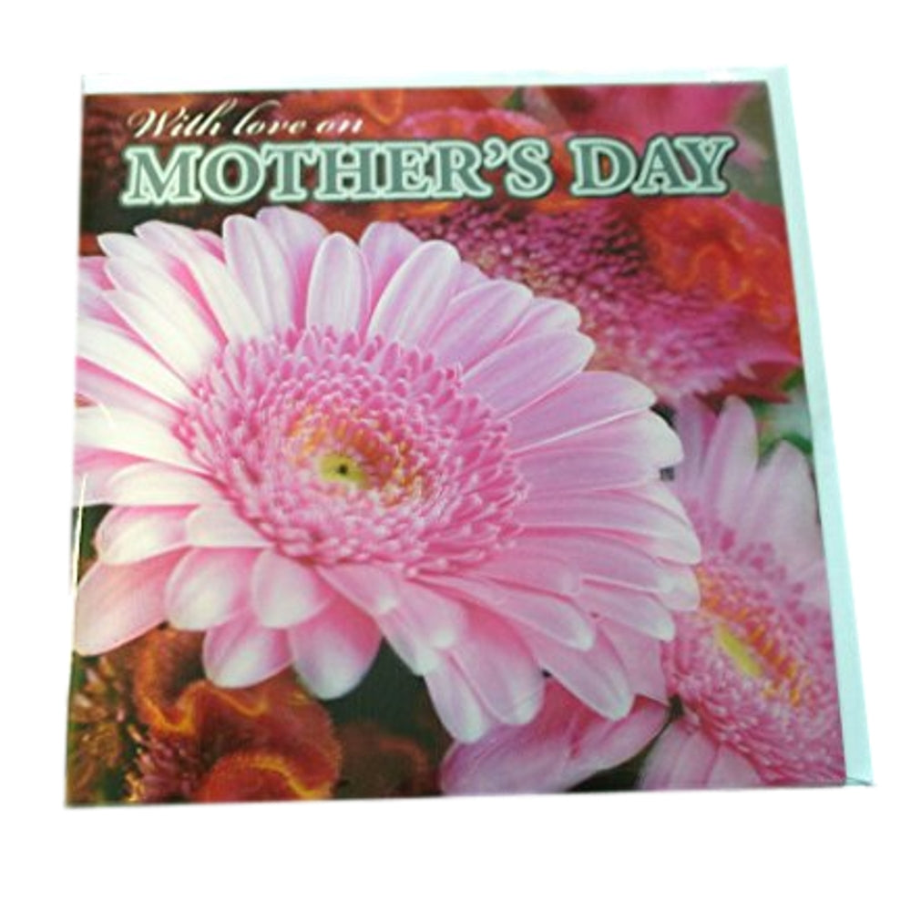 Someone 3D Holographic Beutiful Pink Flower Open Mother's Day New Greetings Card