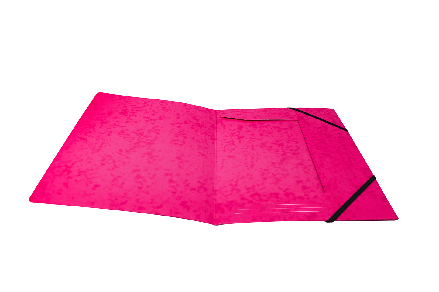 Pack of 12 A4 Pink Card 3 Flap Folders With Elastic Closure