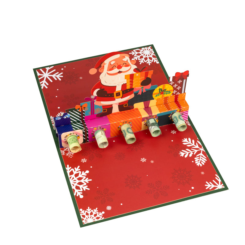 Merry Santa 3D Pop Up Christmas Money Gift Card