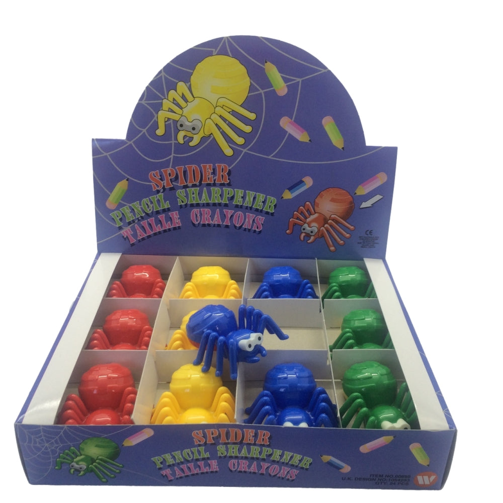 Pack of 24 Spider Design Pencil Sharpeners