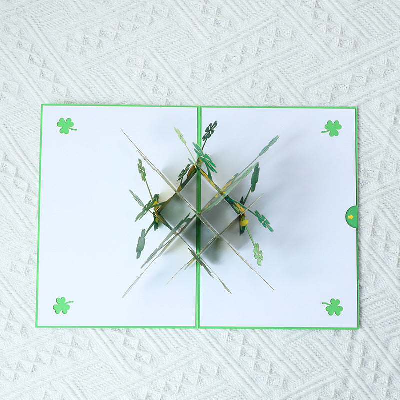 Lucky Clover 3D Pop Up Greeting Card