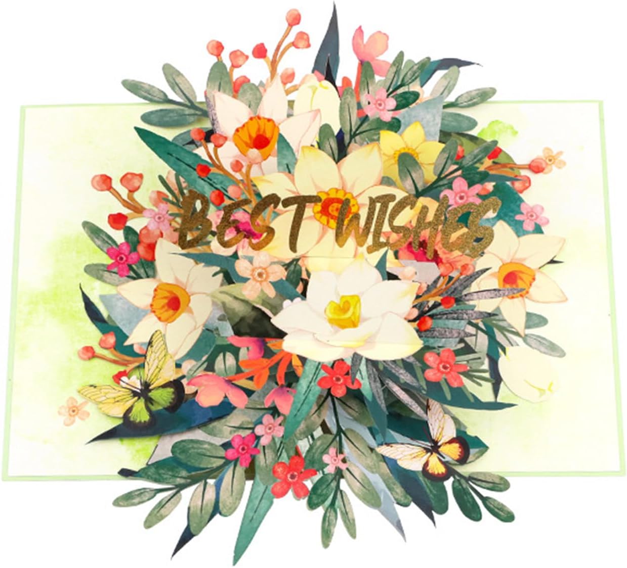 Lily Bloom Green 3D Pop Up Greeting Card