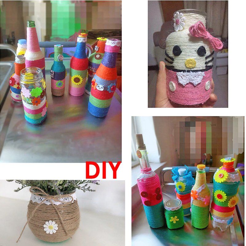 Pack of 5 Assorted Three Strand Hemp Ropes