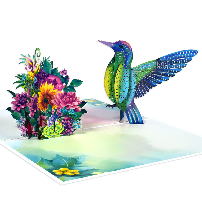 Wings of Wonder Hummingbird Whispers 3D Pop Up Greeting Card