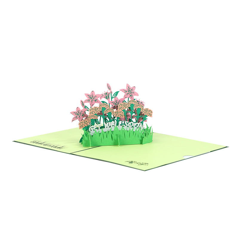 Healing Blooms 3D Pop Up Get Well Soon Card