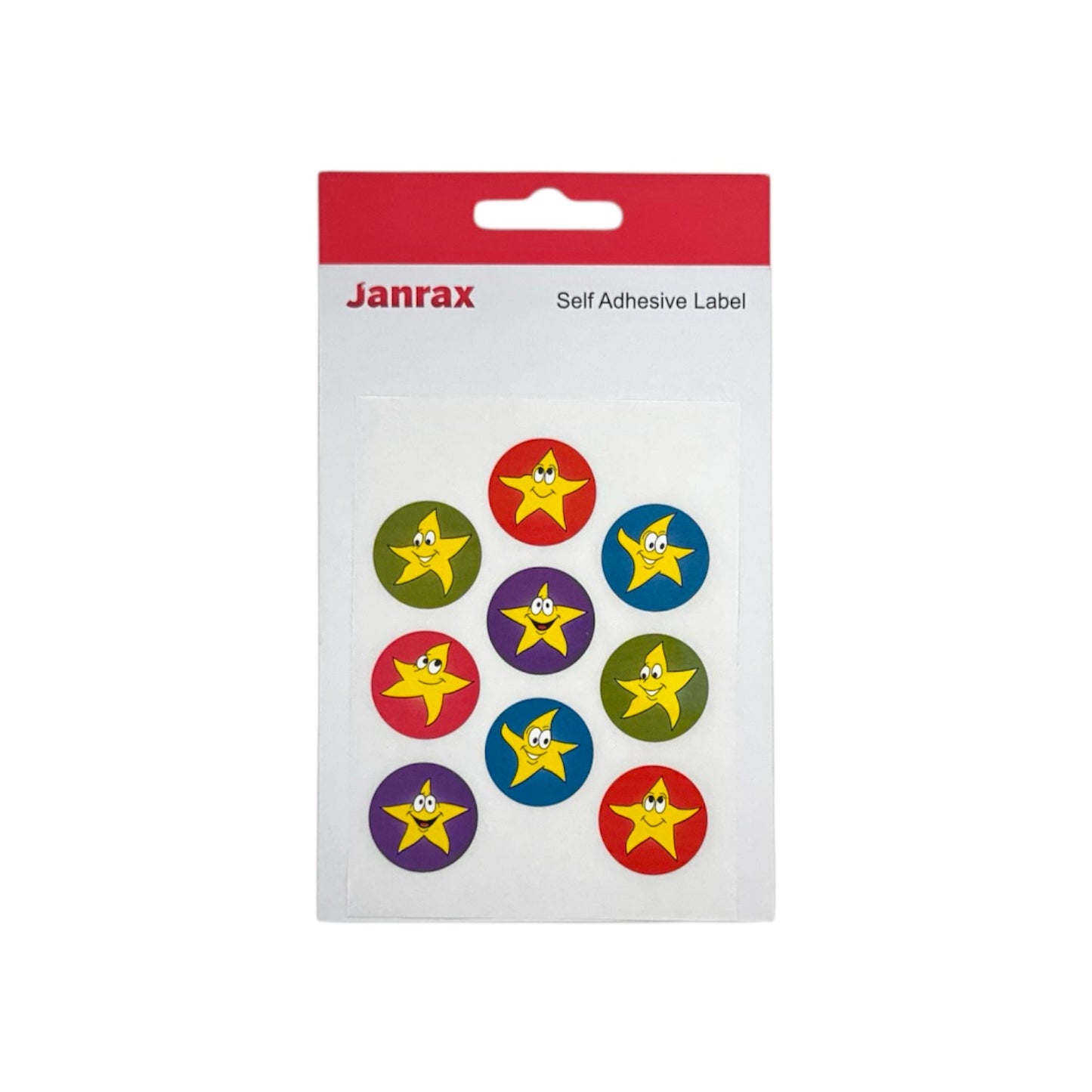 Pack of 27 Motivational Stars 24mm Round Self-Adhesive Labels