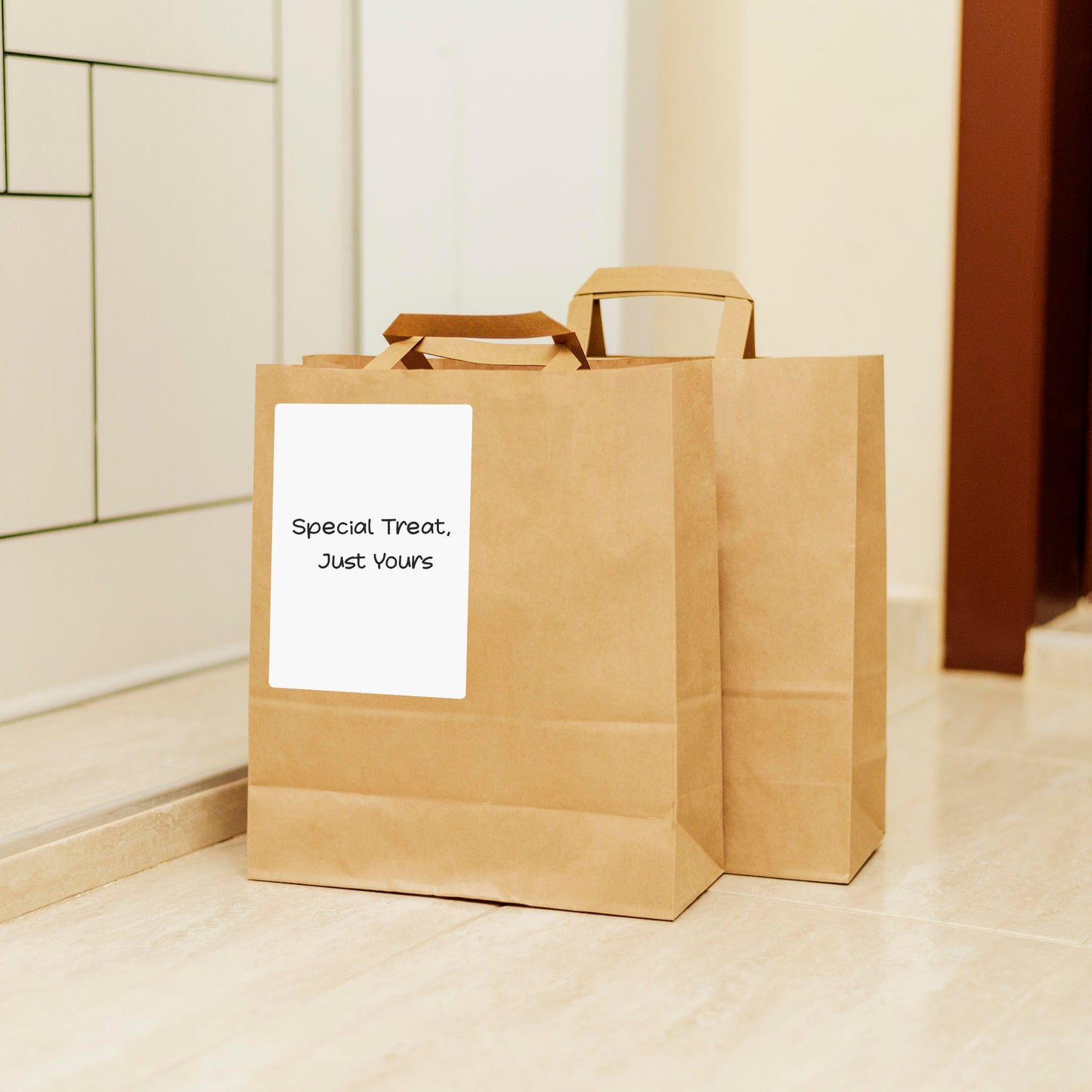 Pack of 84 White 80x110mm Rectangular Labels - Adhesive Stickers