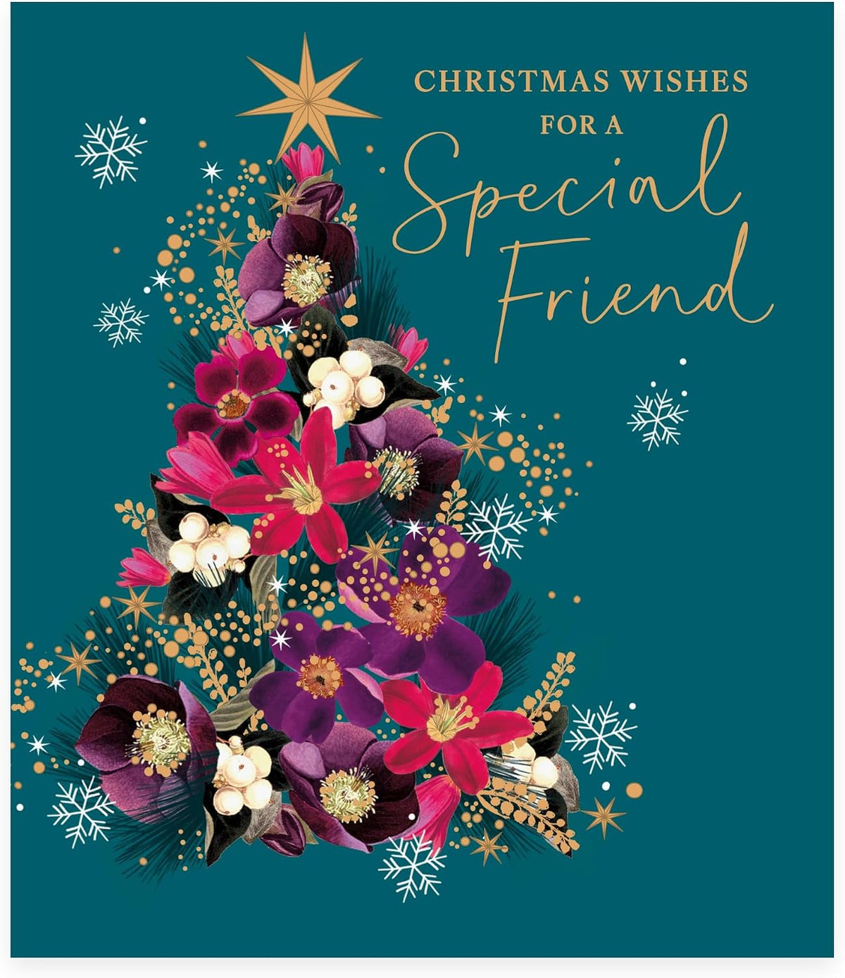 Festive Tree Design Friend Christmas Card