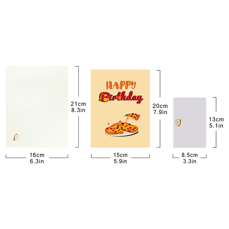 Slice of Celebration 3D Pizza Pop Up Birthday Card